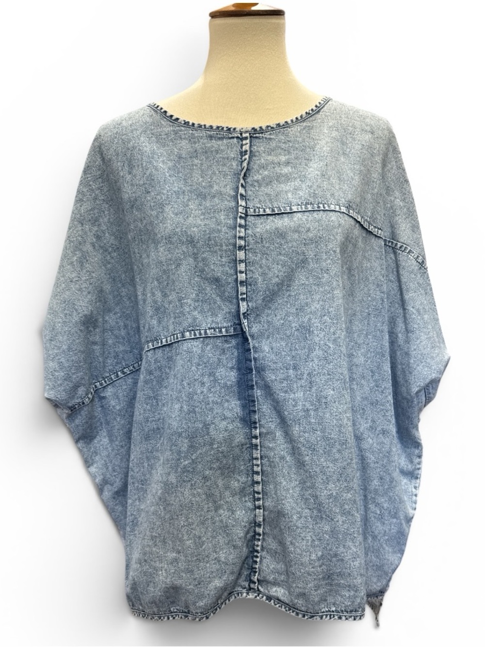 Light Wash Chambray Boxy Top #490